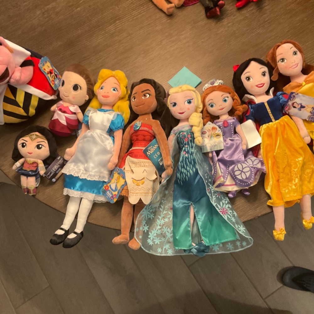 Disney Plush Dolls all 9 are new with tags